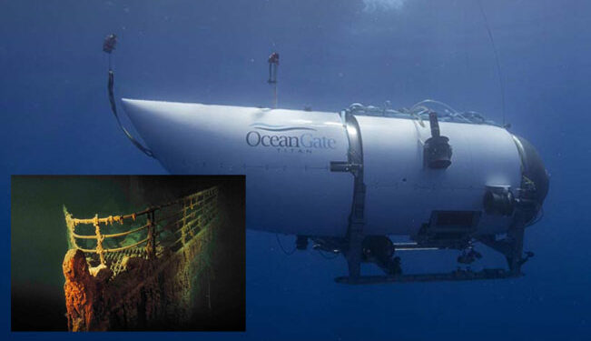 «Titán»: el submarino que se perdió con 5 personas que visitarían restos del Titanic