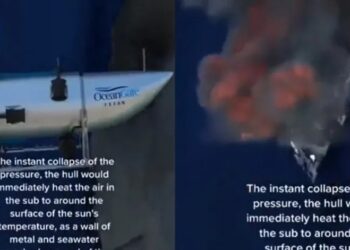 Video. Recrean la IMPLOSIÓN del submarino “Titán” donde murieron 5 personas