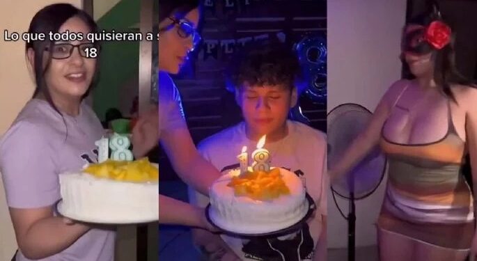 Video. “¡Lo que siempre habías deseado!”: mamá regala baile exótico al hijo