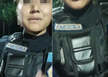 Video. ¡El colmo!: captan a policía “hasta las chanclas” haciendo el alcoholímetro
