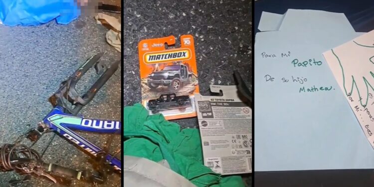 “Feliz día, papá… Tenme paciencia”: cartita encontrada en sujeto que murió arrollado