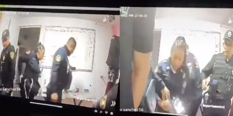 Video. ¡Con las manos en la masa!, captan a 5 “polis” ROBANDO a SOSPECHOSO