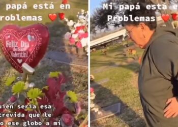 Video. ¡A bastonazos!, abuelita reclama a su difunto esposo por ‘infiel’