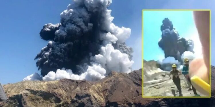 Video. ¡ATERRADOR intento de escape de turistas antes de morir por erupción de VOLCÁN!