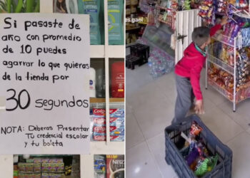 Video. ¡Wow!, tiendita premia a estudiantes con promedio de 10 y se vuelve viral