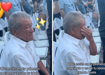 Video. ¡Qué belleza!, ABUELITO llora de EMOCIÓN al ir a su 1er concierto y conmueve en redes