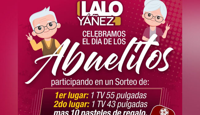Alegran a ABUELITOS en su día ¡con gran rifa de TELEVISIONES! en Río Bravo