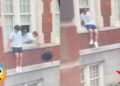 Video: ATERRORIZADOS estudiantes saltan de las ventanas por TIROTEO en su escuela en EU