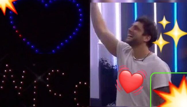 Video. Fans de Nicola se «volaron la barda» y le enviaron bello show ¡con drones!