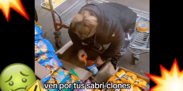Video. ¡Conozca a ‘Lady SABRICLONES’!, vende botanas ‘pirata’ en empaques usados