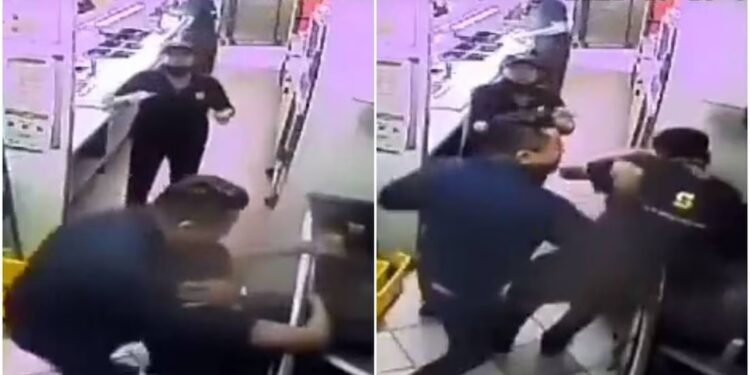 Video. ¡SALVAJE golpea y deja GRAVE a menor, empleado de Subway en SLP!