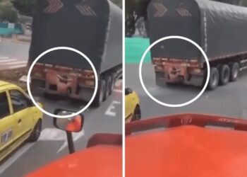 Video. Despreocupado hace ABDOMINALES ¡en un camión en MOVIMIENTO!