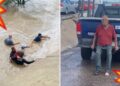 ¡Héroes!, rescatan a abuelito de 90 años de morir ahogado en un arroyo