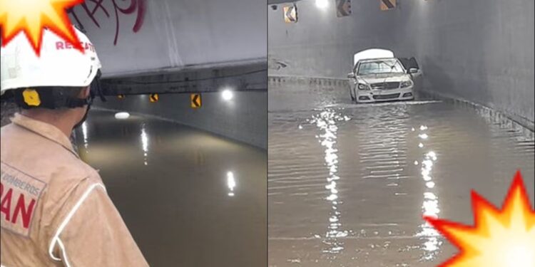 Mueren AHOGADOS un ANCIANITO y su enfermera por inundación de túnel en Zapopan