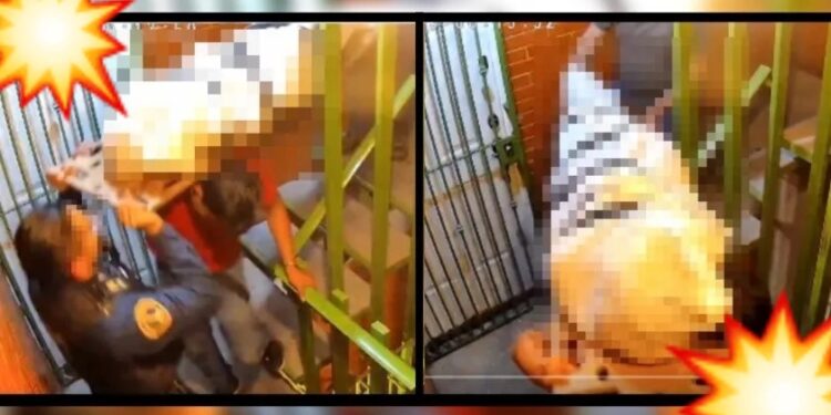 Video. Misteriosa muerte: captan a ‘poli’ bajando un cadáver por escaleras en CDMX