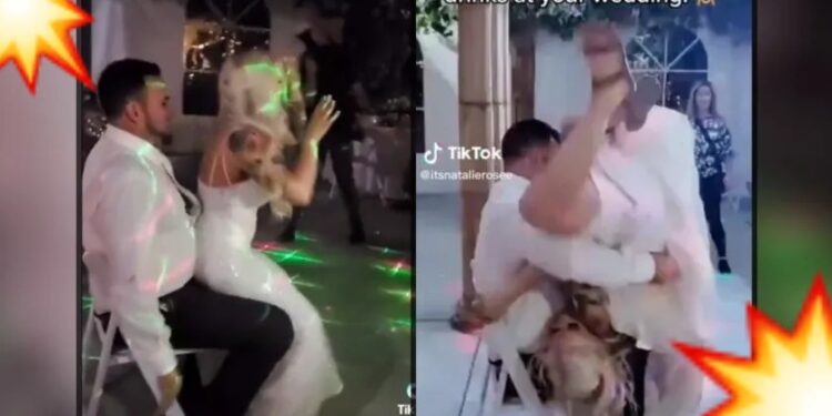Video. ¡Fuego en la pista!: critican a novia por ardiente baile a su esposo en boda
