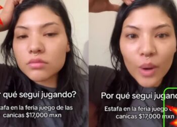Video. Mujer alerta sobre juego de canicas en la feria, ¡ella perdió 17 mil pesos!