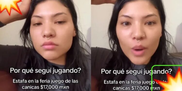 Video. Mujer alerta sobre juego de canicas en la feria, ¡ella perdió 17 mil pesos!