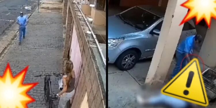 Video. Imágenes fuertes: desquiciado golpea y dispara a su esposa por pedirle el divorcio