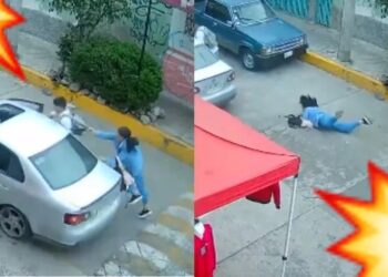 Video. ¡Con uñas y dientes, MAMÁ trata de detener a los secuestradores de su NIÑA!
