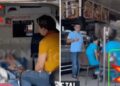 ¡Indignante!, socorristas dejan a enfermo en la ambulancia mientras comen en restaurante