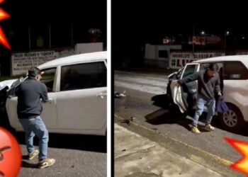Video. Borracho arrolla y MATA a motociclista, baja de unidad solo a ORINAR y huye