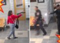 Video. Mujer en CRISIS desata un TIROTEO en estación de policía