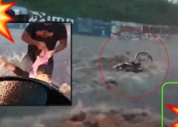  Video. ¡Niño casi MUERE ahogado!, él y su papá fueron arrastrados por lluvias