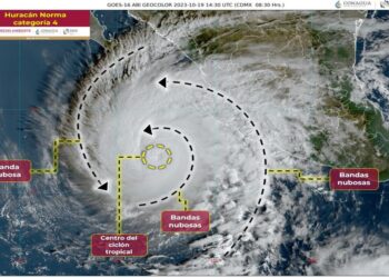 México en alerta: huracán ‘Norma’ ya es categoría 4 y ronda el pacífico