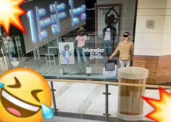 ¡Qué locura!, ladrón intenta engañar a la policía haciéndose pasar por un maniquí