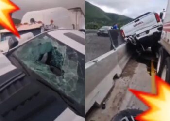 VIDEO. Trailero se defiende y atropella a 2 asaltantes que lo atacaron