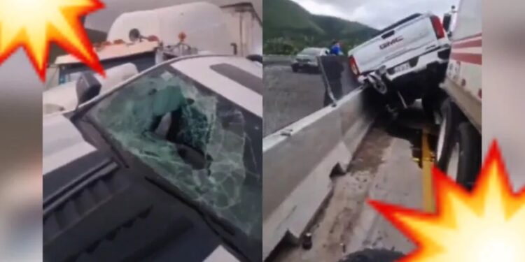 VIDEO. Trailero se defiende y atropella a 2 asaltantes que lo atacaron